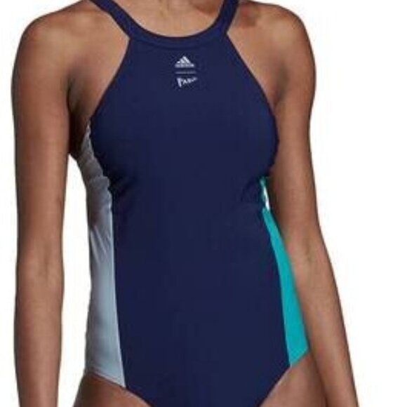 Adidas Fit Suit Parley 1Piece Swimsuit Sport DY7355 28” NWT - Picture 1 of 6